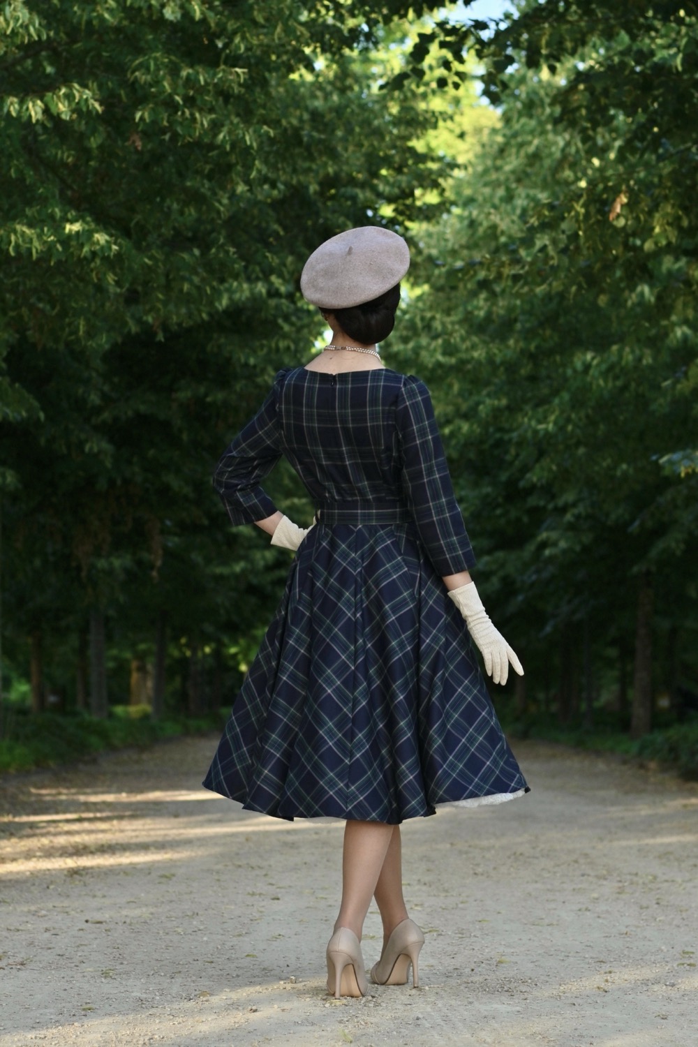 Cece Tartan Swing Dress in Extended Sizing